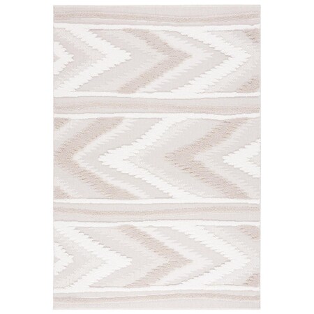 Safavieh 5 ft. 3 in. x 7 ft. 6 in. Trends Flat Weave Rectangle Area Rug Beige & Ivory TRD110B-5